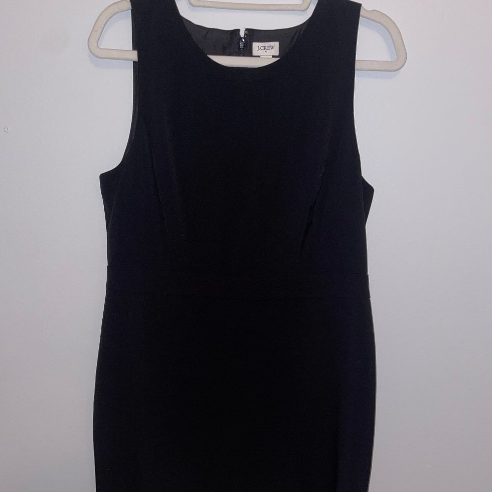 J Crew Black fitted sleeveless midi dress Size 12